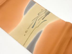 塩瀬金駒刺繍抽象模様名古屋帯